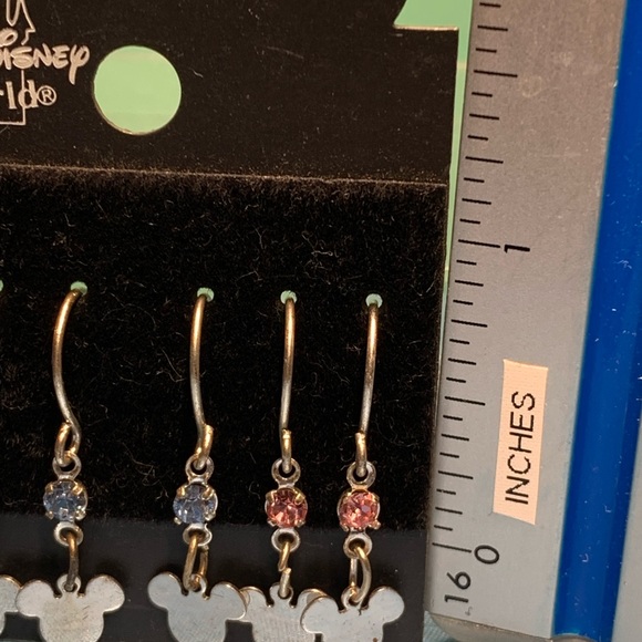 Dangling Mickey WDW Blue and Pink Earrings - Picture 3 of 4